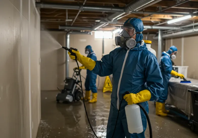 Basement Sanitization and Antimicrobial Treatment process in Holualoa, HI