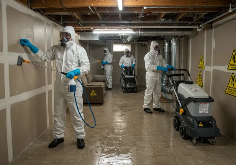 Basement Moisture Removal and Structural Drying process in Holualoa, HI